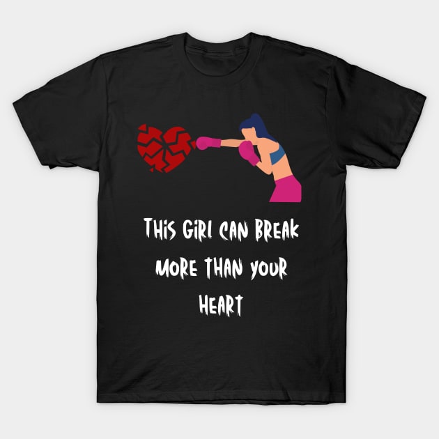 This girl can break more than your heart dark T-Shirt by CoffeeBeforeBoxing